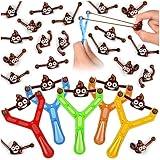 60 Pcs Finger Slingshot Novelty Toys, Toy Poop for Halloween, Fake Poop for Novelty Toys and Amusements, Halloween Poop Rubber Spoof Toy for School Party, Friends Gathering