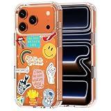 MOSNOVO for iPhone 17 Pro Case | Military Grade 6.6ft Drop Tested | Camera Control | Clear with Pop Culture Design