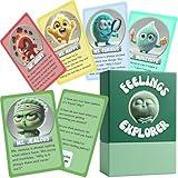 Feelings Explorer – 60 Emotion Cards for Kids Ages 7+ | Social Emotional Learning Game with Questions & Activities | SEL Tool for Parents, Teachers & Therapists | Bonus Cards Included