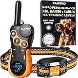 Dog Shock Collar with Remote, Unmatched 4-Mile Range, Night-Light Mode, Training Guide Included, 124 Training Levels & 4 Modes, Beep Vibration Shock, Waterproof Rechargeable, Fits All Dogs (1 Collar)