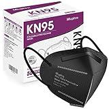 Miuphro KN95 Face Mask 50 Pack, Disposable Respirator Masks, 5 Layer Design Safety Mask for Protection, Ideal for Men and Women (Black)