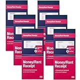 XKDOUS 6 Pack Receipt Book with Carbon Copies, Money and Rent Receipt Book 2 Part Carbonless, 2-3/4" x 6-1/2" Receipt Book for Small Business, 50 Sets per Book
