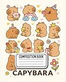 Cute Kawaii Capybara Composition Notebook | Wide Ruled | 7.5 x 9.25" | 110 Pages: Playful Capybara Notebook | Wide Ruled Journal for School, Writing, Doodles & Daily Notes