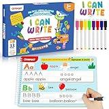 Preschool Learning Activities Kindergarten Workbooks, Toddler Alphabet Learning Educational Toys for 2 3 4 5 Year Old, Pre k Montessori Handwriting Practice, Tracing Activity Books for Kids Ages 3-8