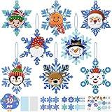 80UncleKimby 30pcs Christmas Winter Crafts for Kids - DIY Snowflake Felt Ornament Kit for Holiday Party, Classroom Arts and Craft Kits Bulk