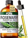 KUKKA Rosemary Essential Oils - 4 Fl Oz - for Hair, Skin, Diffuser, Aromatherapy & DIY Soap Making Scent