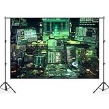 LATETOMT 7x5ft Technology Computers Photo Backdrop Computer Data Photo Background Computer Repair Workstation Background Party Decorations Photoshoot Backgrounds Photos Booth Studio LTMBDJ235