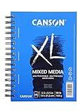 Canson XL Series Mixed Media Pad, Side Wire, 5.5x8.5 inches, 60 Sheets – Heavyweight Art Paper for Watercolor, Gouache, Marker, Painting, Drawing, Sketching
