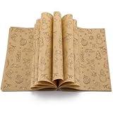 150 Pieces Wax Paper Sheets Christmas Wrap Paper Grease Resistant Paper Liners Greaseproof Paper Food Wrap Wrapping Tissue Sandwich Wrap Paper for Restaurant Food Supplies (Cute Style)