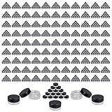 Houseables 3 Gram Jar, 3 ML Jar, BPA Free, Black, 2000 Pack, Cosmetic Empty Container, Plastic, Round Pot, Screw Cap Lid, Small Tiny 3g Bottle, for Make Up, Eye Shadow, Nails, Powder, Paint