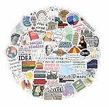 BulbaCraft 100Pcs Social Studies Stickers for Water Bottle and Laptop - Social Studies Party Favors & Decorations, Waterproof Vinyl Decals, History and Culture Stickers, Gifts for Women & Men