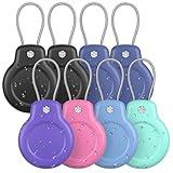 for AirTag Holder Waterproof Case with Keychain, Hidden Air Tags-8 Pack for Apple Air Tag Holder with Wire Cable Lock Key Ring Chain Air Tagholder Accessories for GPS Item Tracker Kids,Keys,Luggage
