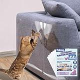Anti-Cat Scratch Furniture Protector-12-Pack –Single-Sided, Heavy-Duty Self-Adhesive Tape, No-Residue for Couch, Doors & Walls - with 52 Twist Pins