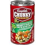 Campbell’s Chunky Healthy Request Soup, Hearty Italian Wedding Soup with Meatballs and Spinach, 18.6 oz Can