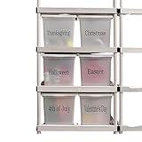 Storage Tote Labels | Holiday Decals | Garage Storage Stickers | Organized Bins | Custom Labels | Home Organization | Christmas | Easter | Holiday decals (Totes NOT included)