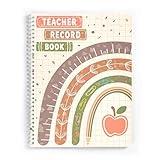 INKNOTE 120 Pages Teacher record book 11 x 8.27inch Teacher grade book Spiral bound Lesson planner Attendance book for School Classroom Office Supplies,Double Sided Printing