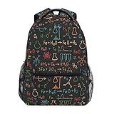 ALAZA Colorful Science Chemistry Backpacks Math Laboratory Kids Bookbag Elementary School Bag for Boys Girls Personalized Travel Daypack Rucksack