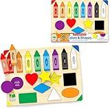 The Learning Journey: Lift & Learn Puzzle Colors & Shapes – Preschool Toys & Activities for Children Ages 3 and Up – Award Winning Educational Toy