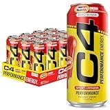 Cellucor C4 Energy Drink Cherry, Carbonated Sugar Free Pre Workout Performance Drink with no Artificial Colors or Dyes, 16 Oz, Pack of 12