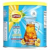 Lipton Diet Zero Sugar Lemon Iced Tea Mix, Pack of 3 – Caffeinated Powder Drink Mix, 10 Quarts Each (Total 30 Quarts)