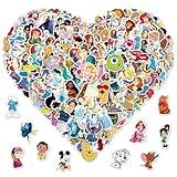 200pcs Kids Disney Princess Cute Cartoon Character Stickers - Movie Decorative Waterproof Stickers for Kids, Teens & Adults