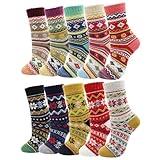 GLCMXMART wool socks for women, warm thermal thick winter socks for women cold weather, gift for her
