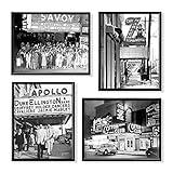 African American Wall Art Decor - Vintage Black History Culture Photo - Historic Jazz Music Poster, Cotton Club Savoy Club Harlem Apollo Theater, Gift for Jazz Music Lover, Retro Iconic Print Picture