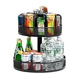 Mind Reader 2-Tier Snack Carousel, Countertop Organizer, Snack Tray, Breakroom, Kitchen, Black