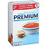 Family size 6 packs original topped with sea salt premium saltine crackers NET 1LB 8oz
