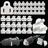 25 Sets Weatherproof Gaskets and Plug Covers, Indoor/Outdoor Christmas Light Installation, Extension Cords Waterproof GFCI Protectors, Stop GFCIs from Tripping (White)