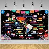 Hispanic Heritage Month Decorations, Spanish Classroom Decor - Latin American Map Banner, National Hispanic Heritage Month Decorations for Spanish Classroom, Bulletin Board, Bilingual Classroom Decor