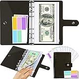 Saveyon Black Money Organizer for Budgeting, Cash Binder with Envelopes, Budget Binder & Envelopes for Men, Practical Solution for Managing Finances, Cash Envelope System for Personal Budgeting