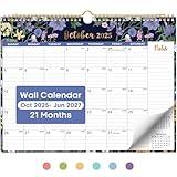 2026 Calendar, 21-Month Calendar from October 2025 to June 2027, 11.5" x 14.7", Spiral Binding Hanging Monthly Wall Calendar, Perfect for Home or Office,Midnight Garden