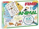 Kalysky Find The Animal Sticker Book, Sticker Book for Kids, Include 20 Theme, Over 400 Animal Stickers for Kids, Toddler Educational Toys