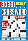 Easy Crossword Puzzle Book for Adults and Seniors: 90 Puzzles – Focus-Friendly Challenges Designed for Mental Calm and Visual Comfort (With Full Solutions)
