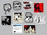 Punk Band Sticker Pack (10 Stickers) Minor Hardcore Threat Flag Punk oi Decal Vinyl Sticker Rebellion Vintage Old School raw 80s dc Straight Edge Jerks Bad Circle Brains sxe Religion Black hxc Vegan