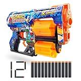 X-Shot Skins Dread Foam Blaster (12 Dart) by ZURU x Sonic The Hedgehog Toy for Kids, Teens, Adults