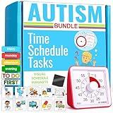 Autism & Prosperity Time Schedule Tasks - Autism Learning Materials, Special Education Autism Sensory Products, Sensory Toys for Kids with Autism, Visual Schedule for Kids with Autism Age 3 4 5 7 8 12