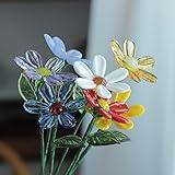 Handmade Glass Flowers - Blown Glass Flowers with Stems, Birth Month Flower, Birth Flower Bouquet Flower Gifts for Women