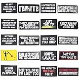 U-Sky Sew or Iron on Embroidered Patches | 20 Attitude Slogans Designs | Edgy Sarcastic Humorous Motto | Alternative Fashion Quotes | Jackets Caps Hats Bags Denim Jeans | Multiple Sizes 20PCs Pack