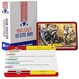 Briston US Civil War Flashcards - 75 American History North & South Flash Card - Key Events, People, & Battles - AP Resource for Studying, Teaching Government, Social Studies Civics - Classroom & Home