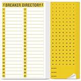 14 Sheets Breaker Panel Labels, 10 Electrical Box Catalog Labels and 4 Number Stickers, Colorful Durable Removable Electrical Number Directory Load Center Sticker(Yellow)