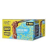 Snapdragon Saucy Instant Noodles with Korean BBQ Slurpable Sauce - Quick Meal, Snack, and Lunch. 12-Pack Microwave Noodles for Cup, Bowl, Ramen or Asian Stir Fry