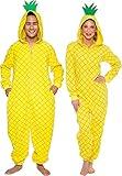 Funziez! Slim Pineapple and Avocado Adult Onesie - Food Halloween Costume - One Piece Cosplay Suit for Adults, Women and Men