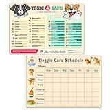 Magnetic List of Safe and Toxic Foods for Dogs,Pet Food Feeding Guide Fridge Magnet,Foods Dogs Shouldnt Eat Chart,Puppy Weekly Care Sheet Magnet,New Puppy Shopping List,New Puppy Essentials 2Pack