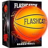 FlashCatch Light Up Basketball - Glow in The Dark - Sports Gear Accessories Gifts for Boys 8-15+ Year Old - Kids Teens Gift Birthday Ideas - Teen Boy Toys Ages 8 9 10 11 12 13 14 15 Outdoor Teenager