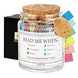 Bible Verse Jar,Scripture Prayer Cards Holy Read Me When Bible Verses Jar,Confirmation Baptisms Christian Gifts for Women Men Teen Girls Boy,Birthday Christmas Gifts for Women Men Teens Mom Friends