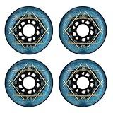 SzBlaZe 88A PU Wear Resist Sliding FSK Inline Roller Skate Replacement Wheels Without Bearings (Pack of 4) 72mm 76mm 80mm for Inline Skate Wave Board Caster Board Street Surf(Blue, 72mm)