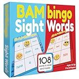 THE BAMBINO TREE Sight Word Bingo Game Level 1 and 2 - Educational Games for Kids - Learn to Read Vocabulary for Kindergarten 1st Grade - Dolch's Fry's Words Lists