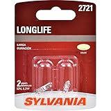 SYLVANIA - 2721 Long Life Miniature - Bulb, Ideal for Interior Lighting – Courtesy, Ash Tray and More. (Contains 2 Bulbs)